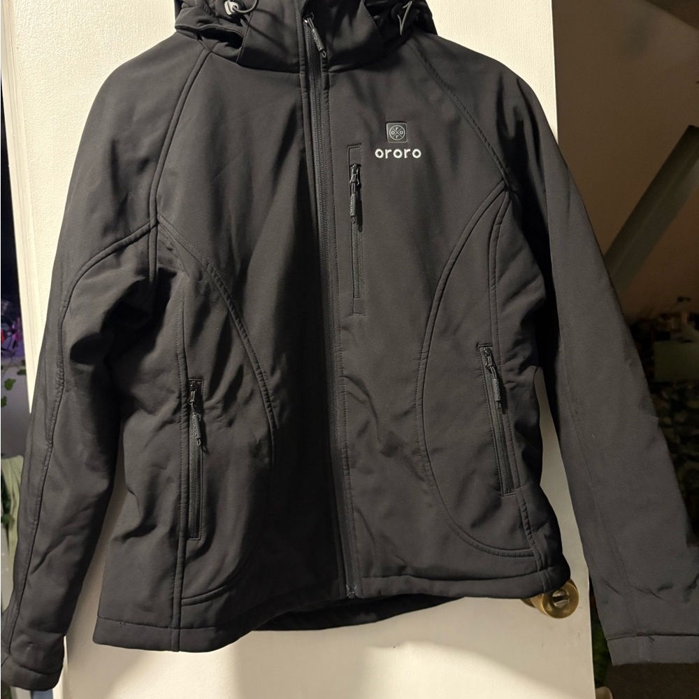 Ororo Heated Black Hooded Jacket